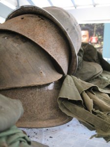 Land Mine Museum helmets