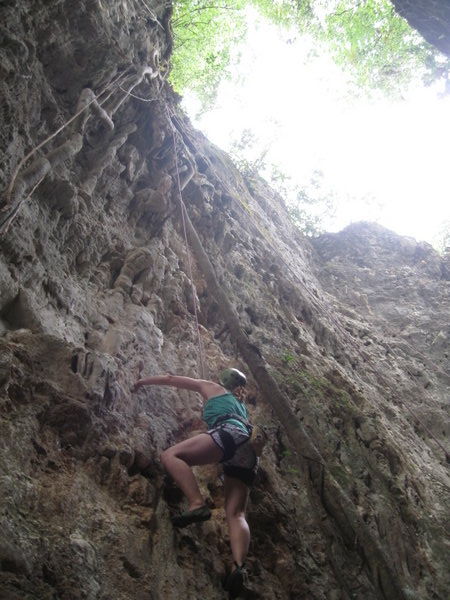 Steph Rock Climbing