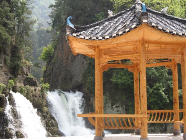 Pagoda and Waterfall.