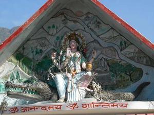 The goddess Ganga Riding an Alligator