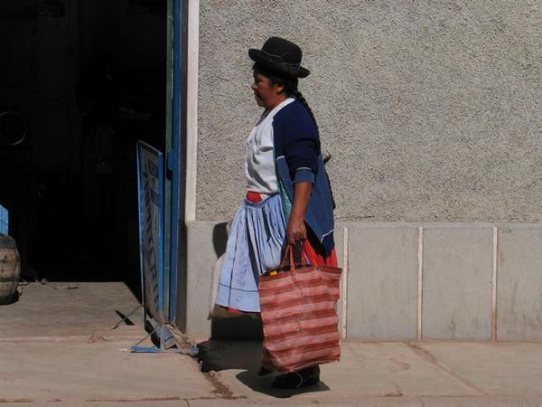 Typical bolivian woman