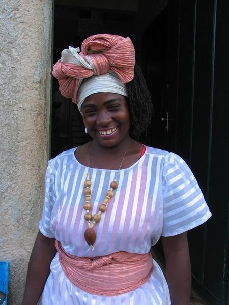Woman in typical bahian dress