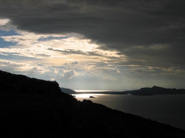 View of lake Titicaca from Amantani island