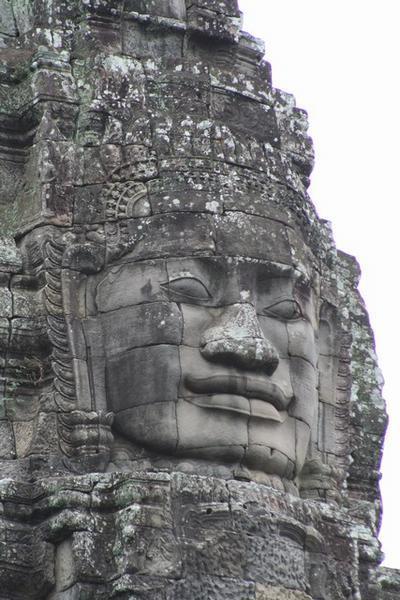 One of the many faces at The Bayon temple