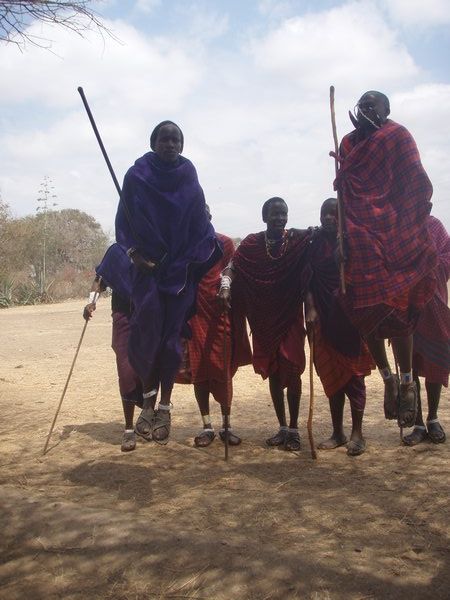 The Masai dancing/jumping