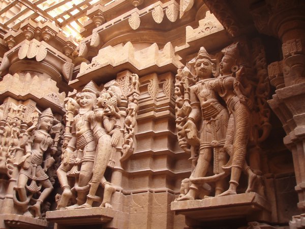 Carvings on the Jain temples