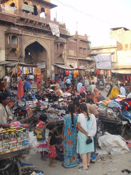 Typical market day Jodhpur