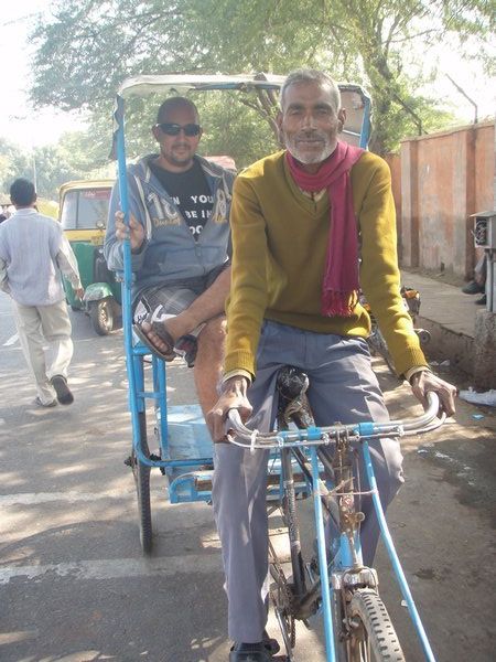 Garry and our lovely cycle rickshaw driver