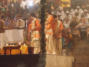 Ganga aarti ceremony