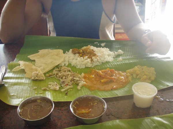 A typical Indian thali
