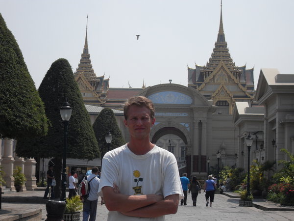 In front of the Palace.