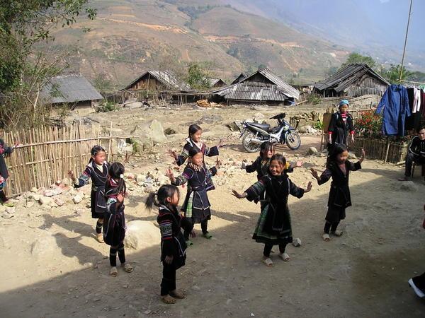Dance lesson at the village school