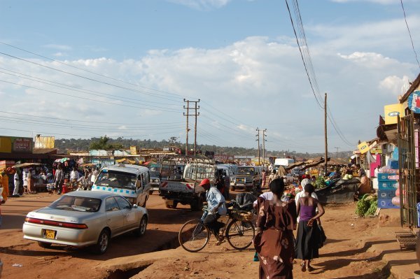 One of the largest markets in Kampala