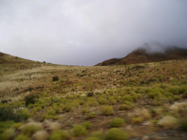 Driving through the clouds of Namibia