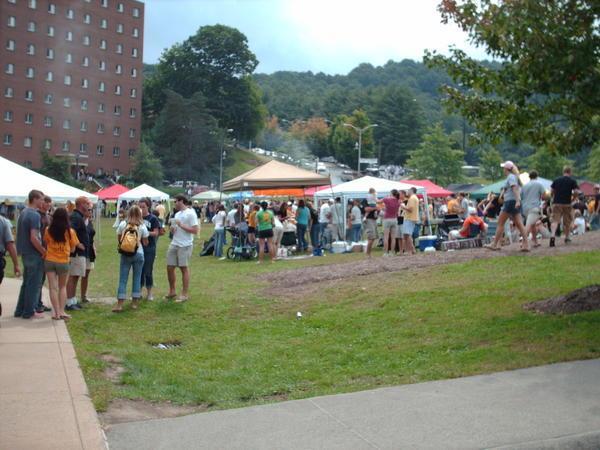 people tailgating on one bit of campus