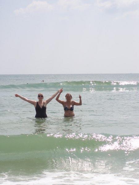 me and katrin in the ocean!
