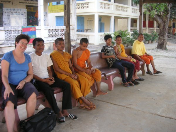 Chatting to the monks - a few of them were quite good at English