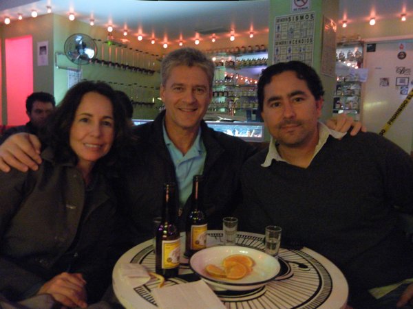 Rosella, Gary and Rodo at the first mescal bar
