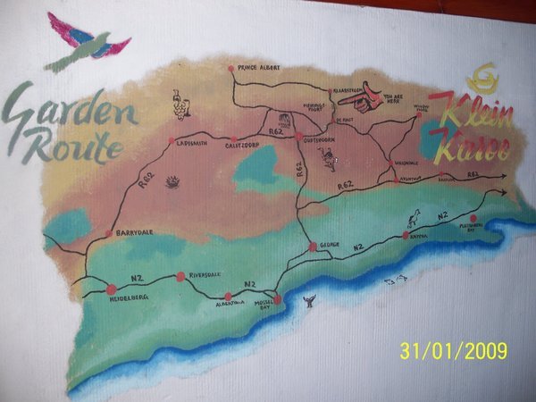 Map of the Klein Karoo area