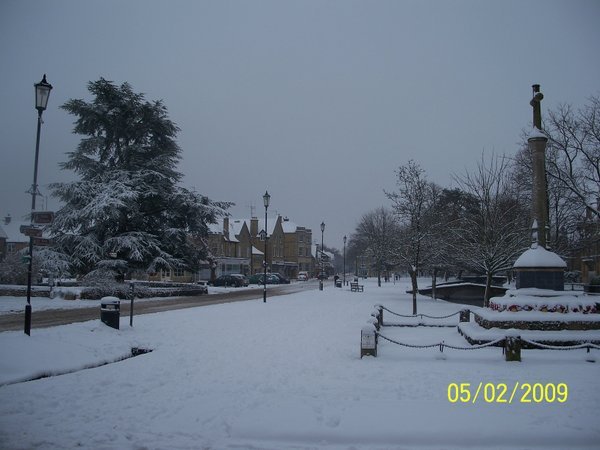 Snow-covered Boughton-on-the-Water