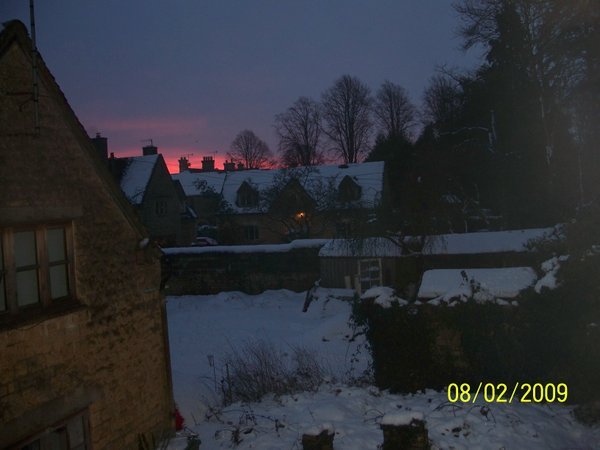 Beautiful sunrise from our bedroom window