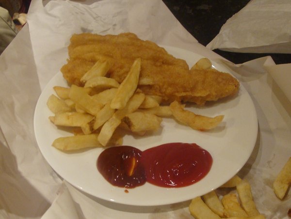 my first fish and chips!