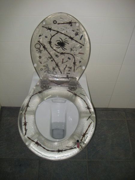 A disguisting insect toilet.