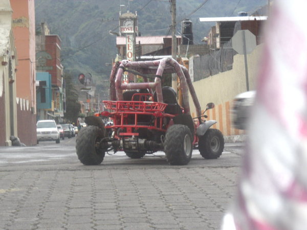 Driving buggies around Baños