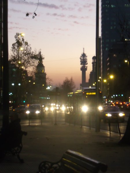Santiago at dusk