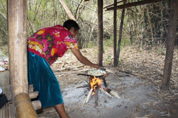 Guide making us lunch