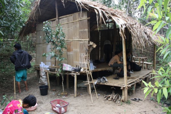 Sleeping hut in 2nd village