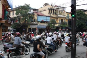 Moped chaos on the streets of Hanoi