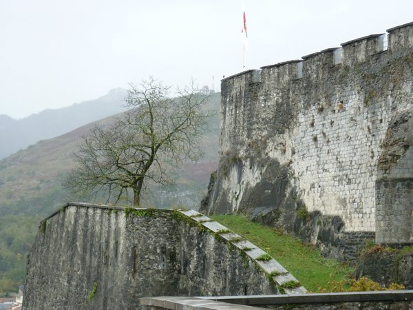 Lourdes Castle wall