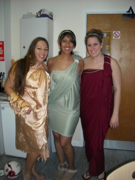 toga night with Alisha (left) and Vanessa (middle)!!