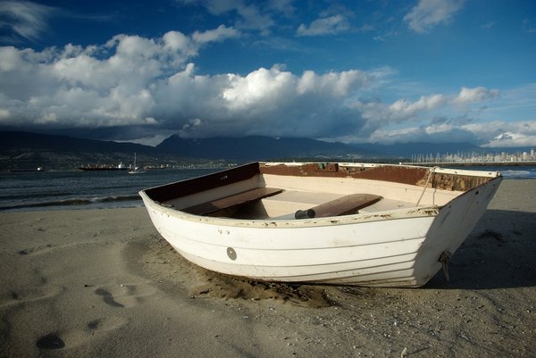 Boat on Jericho beach, Vancouver