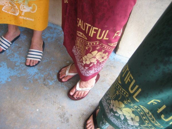 Sarongs ready for Village ceremony