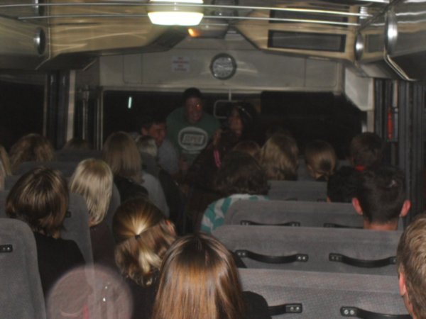 Holly singing on bus!