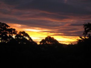 Sunset over Rotorua