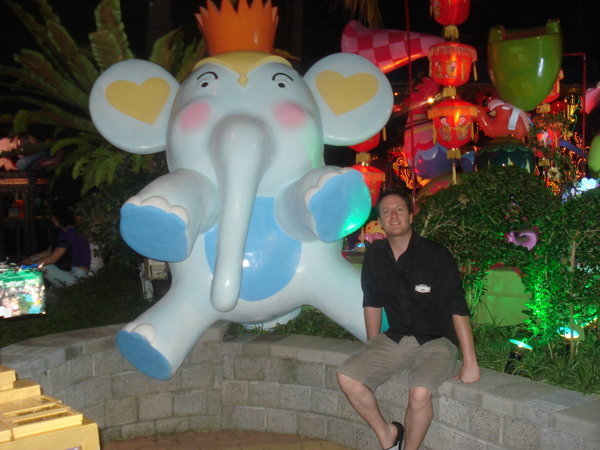 Colm and an elephant...kind of!!