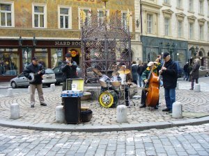 A Band Playing in the Street