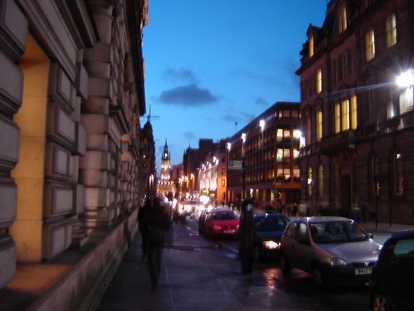 Glasgow Street's at night