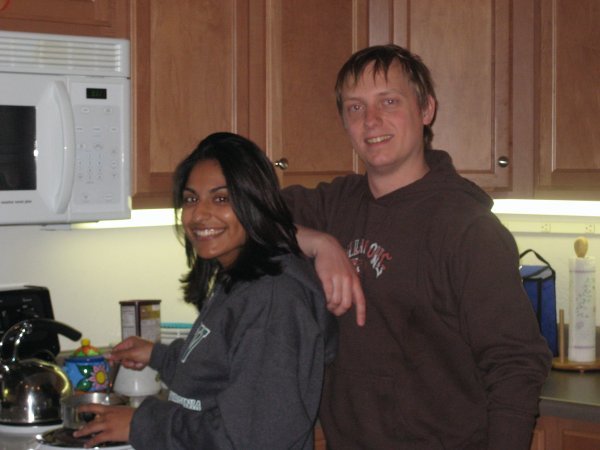 Neha Cooking With Andrew's Help