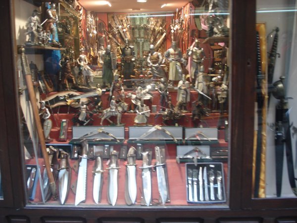 One of Toledo's many sword shops