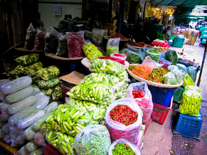 Vegetable market in Chinatown
