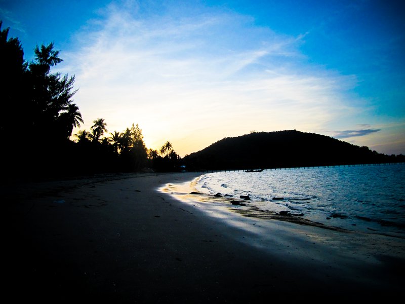 Chumpon beach at dawn