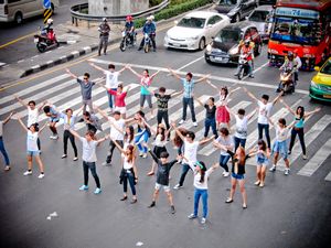 Flash mob in Bangkok