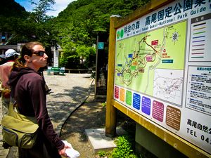 Map at the base of Mt. Takao