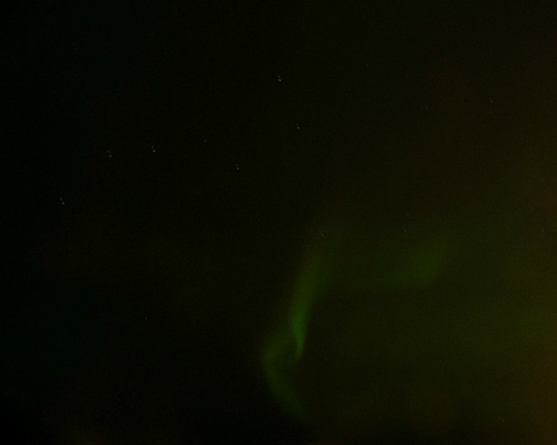 The northern lights from outside our hostel