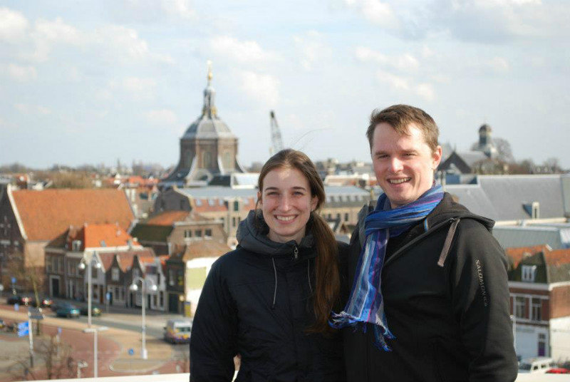 On top of a windmill in Leiden