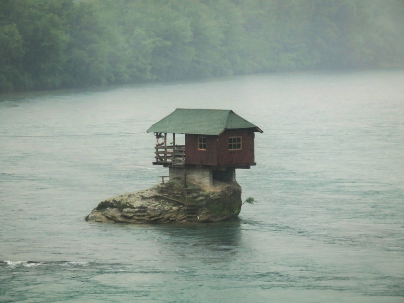 The house on the Drina River. Originally built in 1968, but needs repairs when the river floods